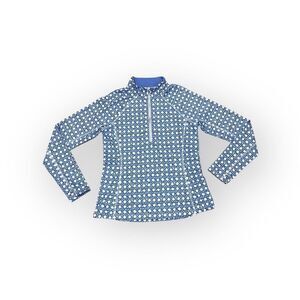 Vineyard Vines Long Sleeve Geo Print Quarter Zip Performance Small